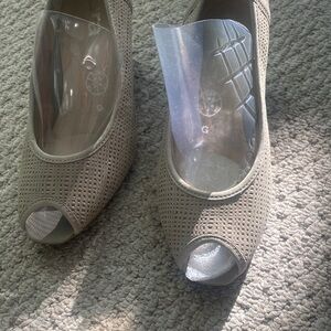 Ara Beige Peep Toe Heels